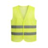 File reflektörlü ikaz yeleği – fosforlu, yüksek görünürlüklü iş güvenliği yeleği
